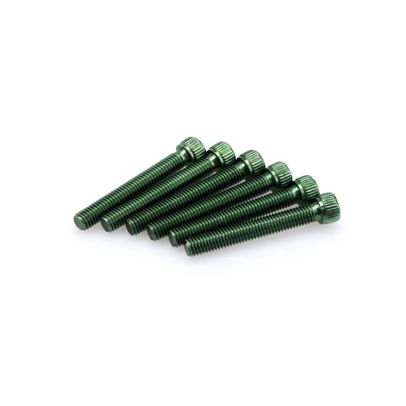 Kit de vis anodisees Puig M8 pour pare-brise couleur verte