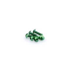 PUIG GREEN ANODIZED SCREWS KIT - COD. 0543V - Round head, hexagon socket. Blister of 6 pieces. Size M5 x 15mm.