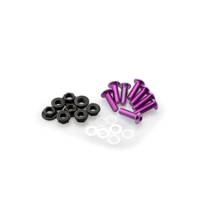 Kit de tornillos anodizados Puig M5 para parabrisas color morado