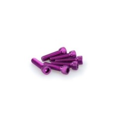 PUIG PURPLE ANODIZED SCREWS KIT - COD. 0473L - Cylindrical head, hexagon socket. Blister of 6 pieces. Size M8 x 30mm.