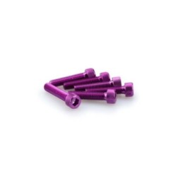 PUIG PURPLE ANODIZED SCREWS KIT - COD. 0500L - Cylindrical head, hexagon socket. Blister of 6 pieces. Size M8 x 35mm.