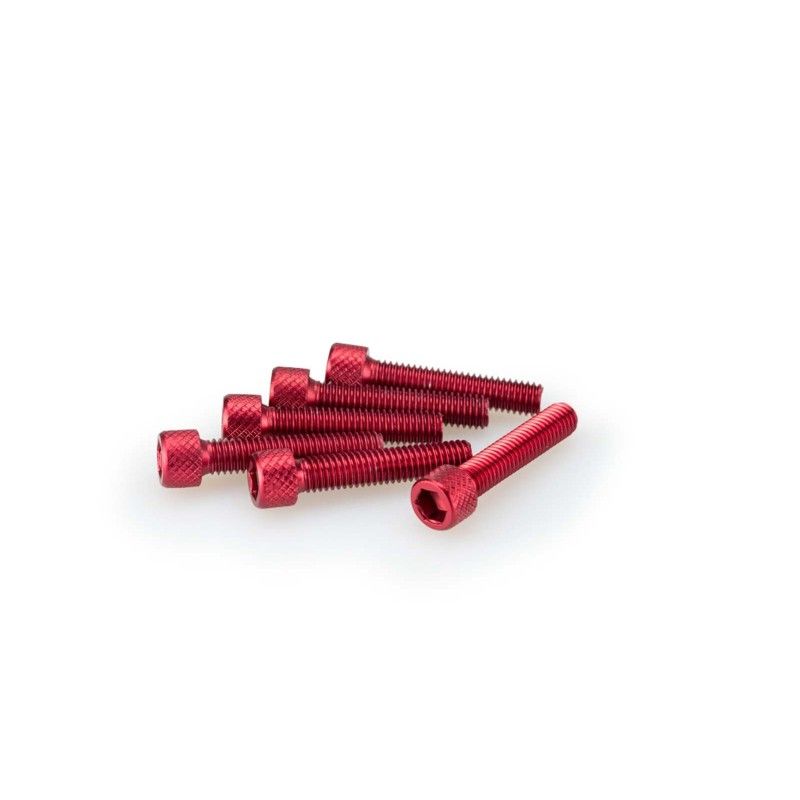 Puig kit vis anodisees m6 pour pare-brise couleur rouge