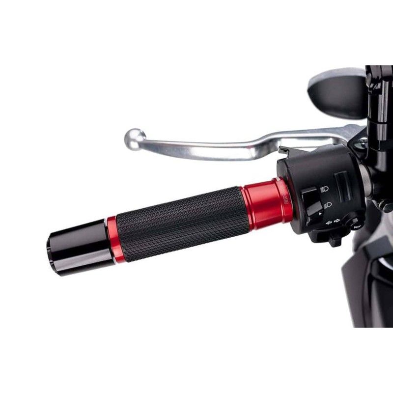 puig manopole modello ascent colore rosso lunghezza 119 mm