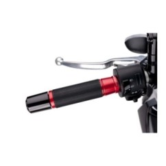 puig manopole modello ascent colore rosso lunghezza 123 mm