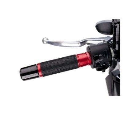 puig manopole modello ascent colore rosso lunghezza 123 mm