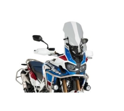 PUIG CUPOLINO TOURING REGOLABILE E SUPPORTO M.E.M. PER HONDA CRF1000L AFRICA TWIN ANNO 16-19 COLORE FUME CHIARO