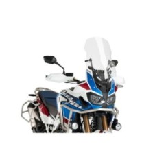 PUIG CUPOLINO TOURING REGOLABILE E SUPPORTO M.E.M. PER HONDA CRF1000L AFRICA TWIN ANNO 16-19 COLORE TRASPARENTE