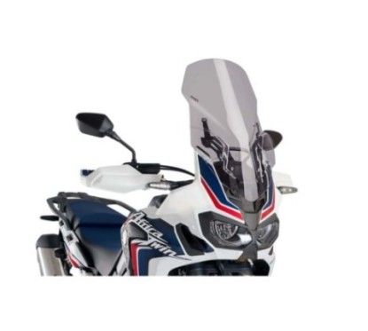 puig adjustable touring windshield for honda africa twin 16 19 light smoke