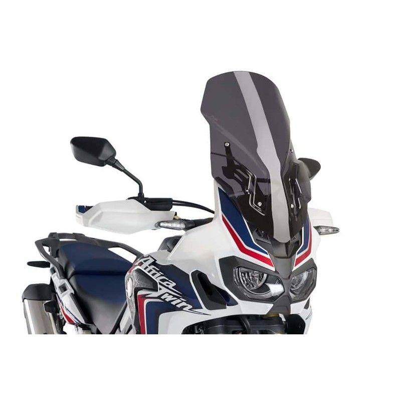 puig adjustable touring windshield for honda africa twin 16 19 dark smoke