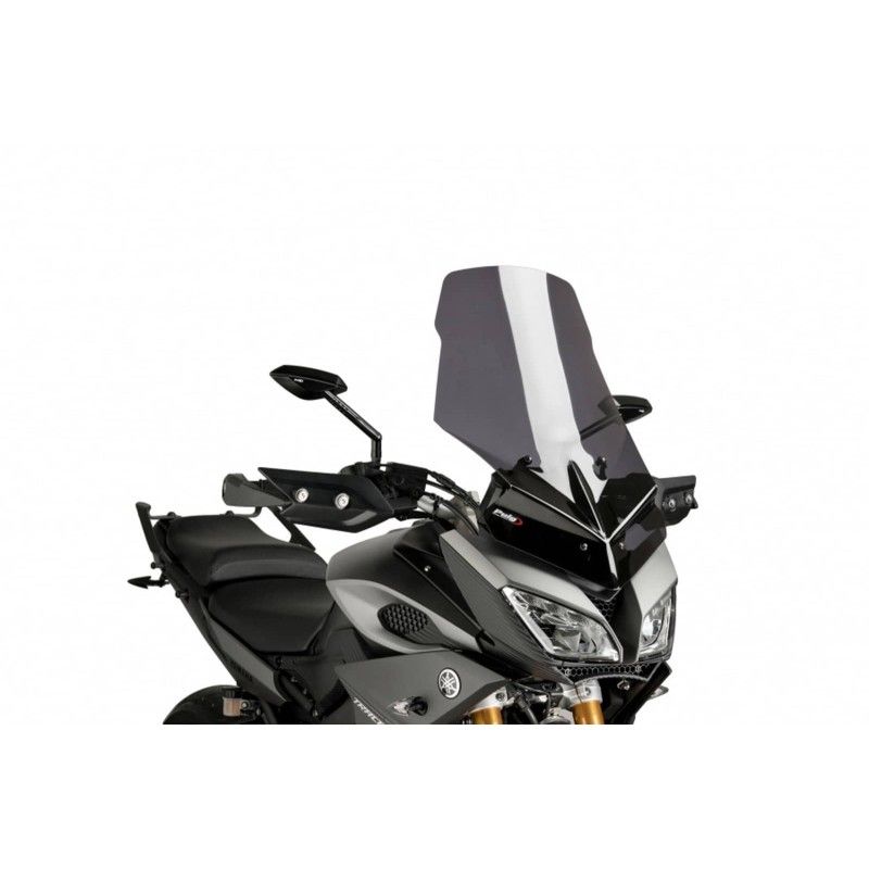 puig touring windshield for yamaha mt 09 tracer 15 17 dark smoke