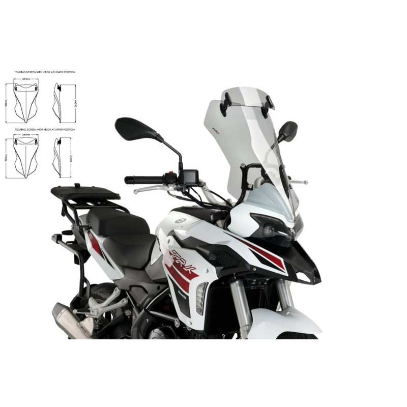 CUBIERTA-VISERA PUIG TOURING BENELLI TRK 251 21-24 HUMO CLARO