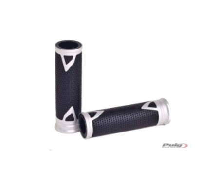 PUIG GRIPS RADIKAL HI-TECH MODEL COLOR SILVER - COD. 6325P - Length: 119mm.