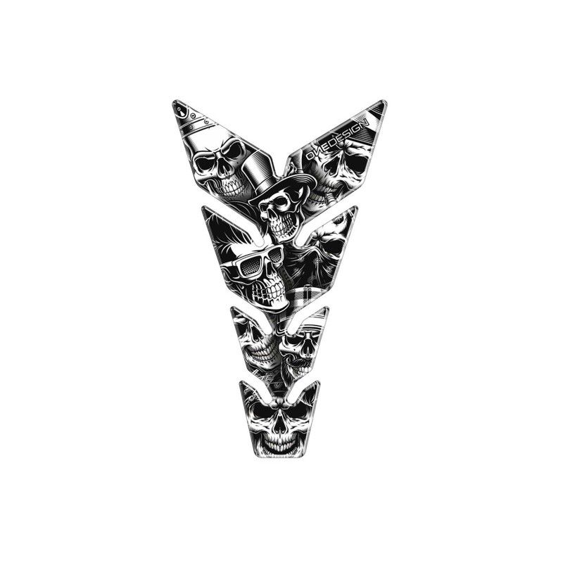 puig tank protector stickers skull party model blackwhite black