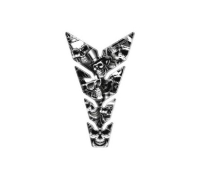 puig tank protector stickers skull party model blackwhite black