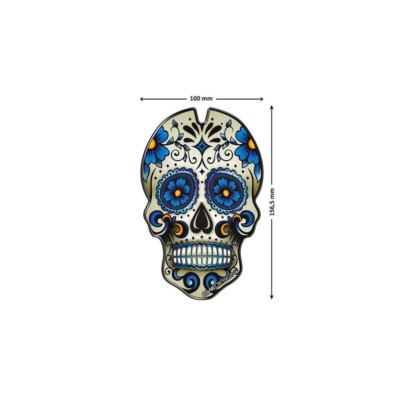 puig adesivi protezione serbatoio modello skull blu