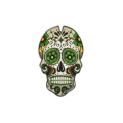 Puig Tankschutzaufkleber Totenkopfmodell grun