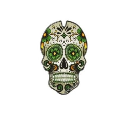 Puig Tankschutzaufkleber Totenkopfmodell grun