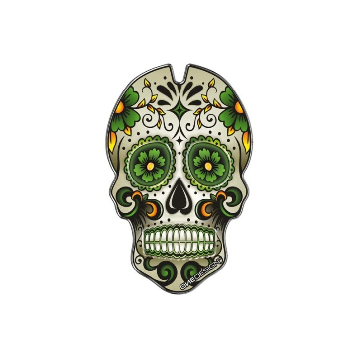 PUIG ADESIVI PROTECTION SERBATOIO MODELE SKULL VERT - COD. 3673V -  Protegge la moto da graffi e raggi UV.