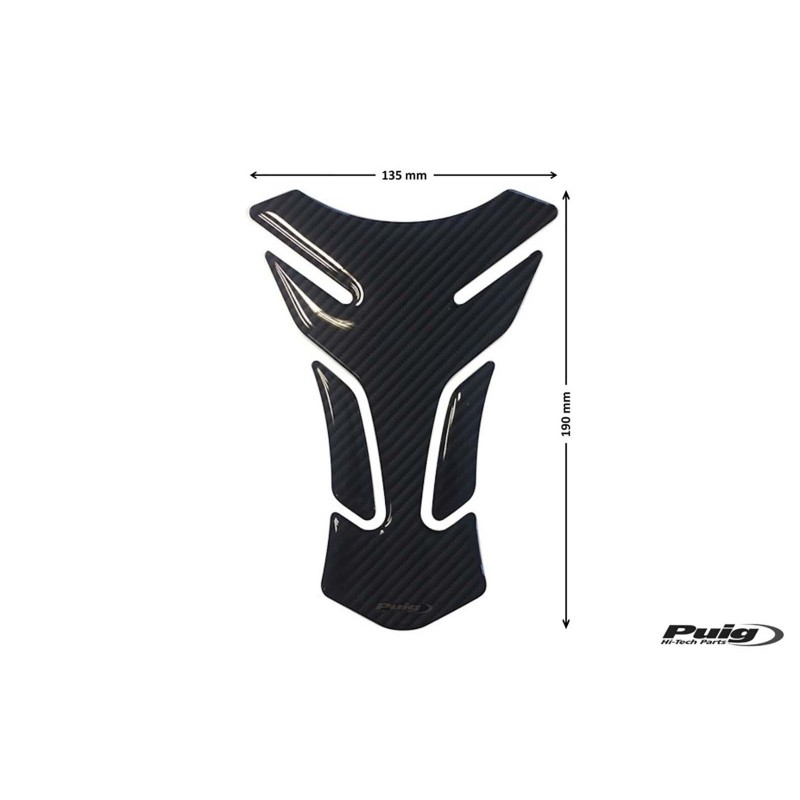 PUIG TANK PROTECTION STICKERS MODEL DREI CARBON LOOK - COD. 3075C - Protects the bike from scratches and UV rays.