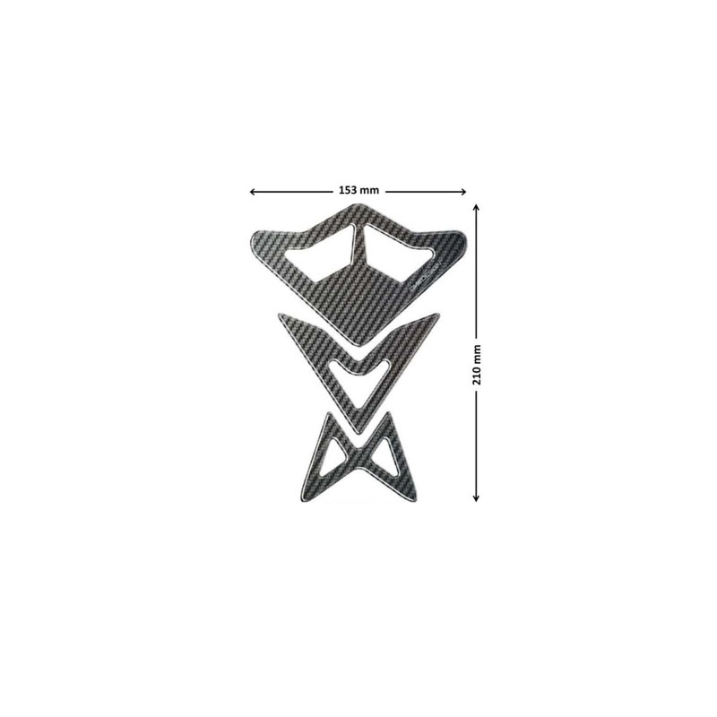 Autocollants de protection de reservoir Puig modele Sun aspect carbone