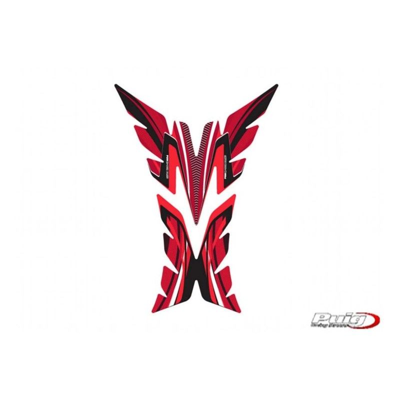 Autocollants de protection de reservoir Puig modele Radikal rouge