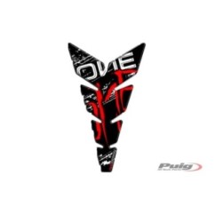 autocollants de protection de reservoir Puig modele One rouge
