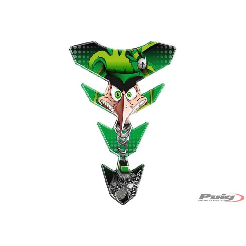PUIG TANK PROTECTION STICKERS MODEL JOKER GREEN - COD. 6496V - Protects the bike from scratches and UV rays.