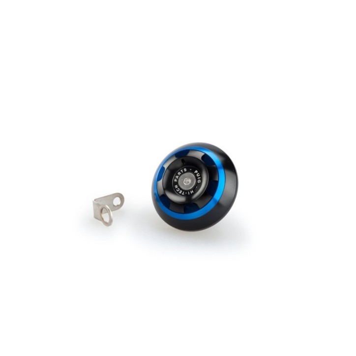 BOUCHON D'HUILE MOTEUR PUIG TRACK POUR TRIUMPH COULEUR BLEU - COD. 20338A - MatEriel : aluminium anodisE NOIR AVEC bague