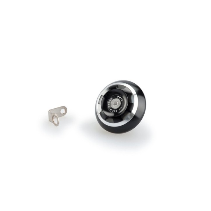 BOUCHON D'HUILE MOTEUR PUIG TRACK POUR TRIUMPH COULEUR ARGENT - COD. 20338P - MatiEre : aluminium anodisE NOIR AVEC bague