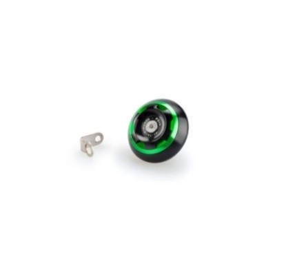 PUIG ENGINE OIL CAP TRACK FOR TRIUMPH COLOR GREEN - COD. 20338V - Material: black anodized aluminum with colored ring.