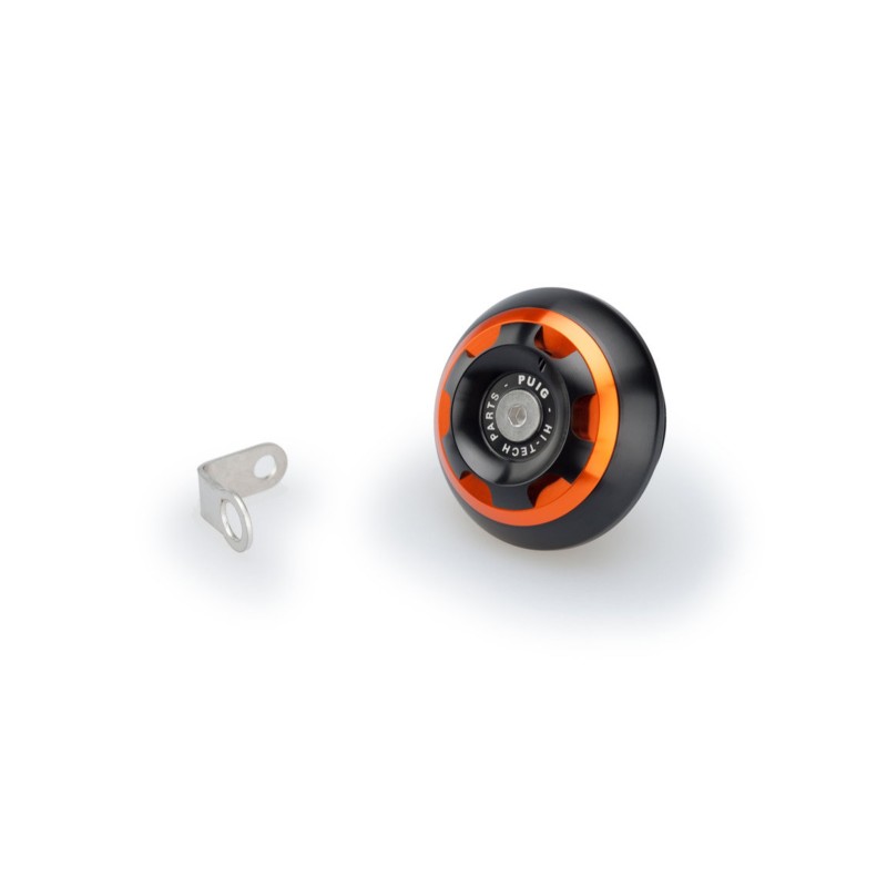 Bouchon d'huile moteur Puig pour Kawasaki, couleur orange, reference?: 20342T, filetage?: M30 x 15