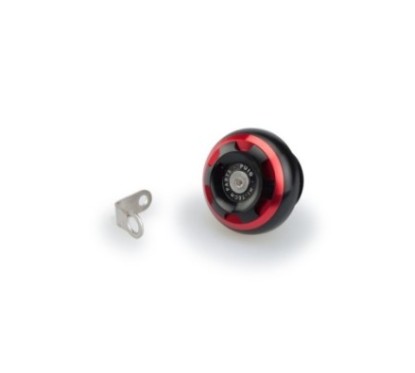 Bouchon d'huile moteur Puig Track pour Aprilia, couleur rouge, code 20343R, filetage M25x15