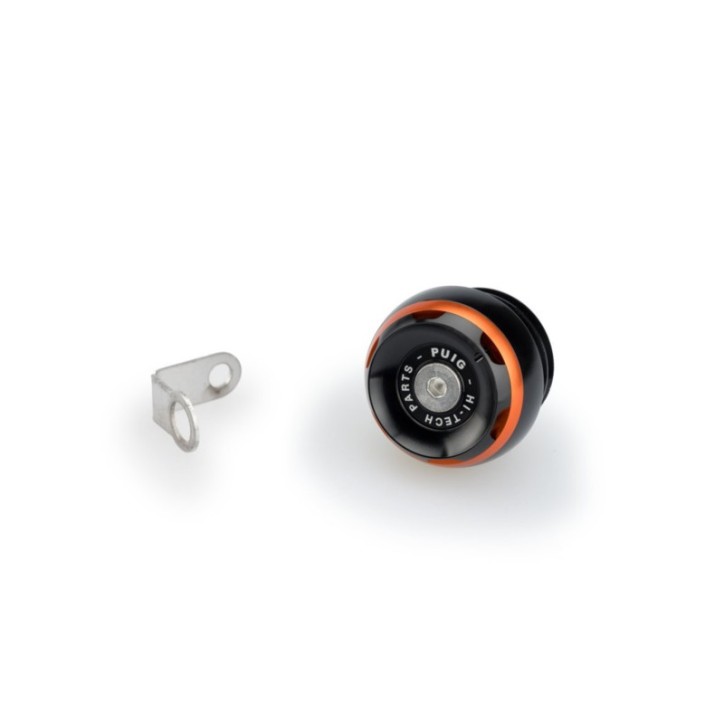 BOUCHON D'HUILE MOTEUR PUIG TRACK POUR KTM COULEUR ORANGE - COD. 20346T - Filetage M24x3.