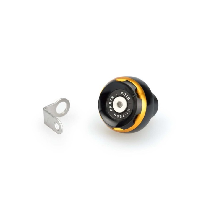 BOUCHON D'HUILE MOTEUR PUIG TRACK POUR KTM COULEUR OR - COD. 20348O - MatEriel : aluminium anodisE NOIR AVEC bague colorEe.