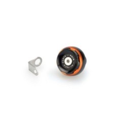 BOUCHON D'HUILE MOTEUR PUIG TRACK POUR KTM COULEUR ORANGE - COD. 20348T - MatiEre : aluminium anodisE NOIR AVEC bague colorEe.