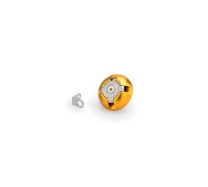 Bouchon d'huile moteur Puig pour Triumph couleur or cod 3760o materiau aluminium anodise noir avec anneau colore