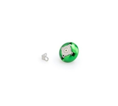 Bouchon d'huile moteur Puig pour Triumph vert cod 3760v materiau aluminium anodise noir avec anneau colore