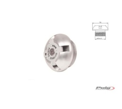 Bouchon d'huile moteur Puig pour Aprilia couleur argent cod 6777p filetage M25x15