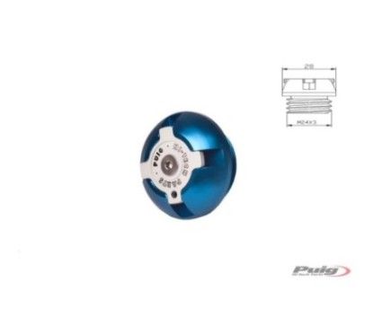 Bouchon d'huile moteur Puig pour KTM, couleur bleue, reference?: 6780A, filetage?: M24x3