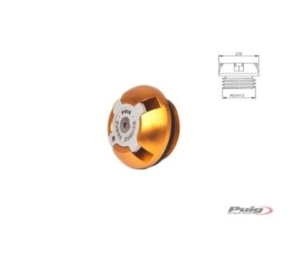 Bouchon d'huile moteur Puig pour KTM couleur or cod 6780o filetage M24x3