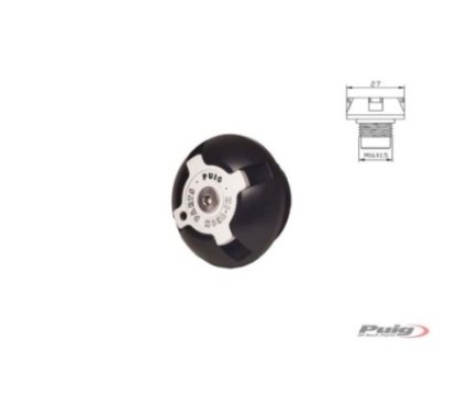 Bouchon d'huile moteur Puig pour KTM couleur noire cod 7140n materiau aluminium anodise noir avec anneau colore