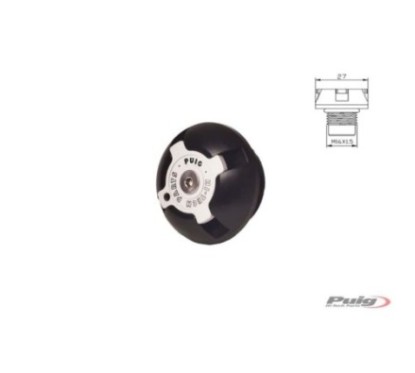 PUIG ENGINE OIL CAP FOR KTM COLOR BLACK - COD. 7140N - Material: black anodized aluminum with colored ring.