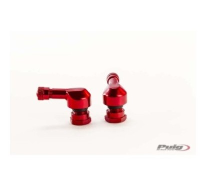 VALVES PUIG 90 degrEs POUR PNEUS TUBELESS COULEUR ROUGE - DiamEtre : 11,3 mm - COD. 5591R