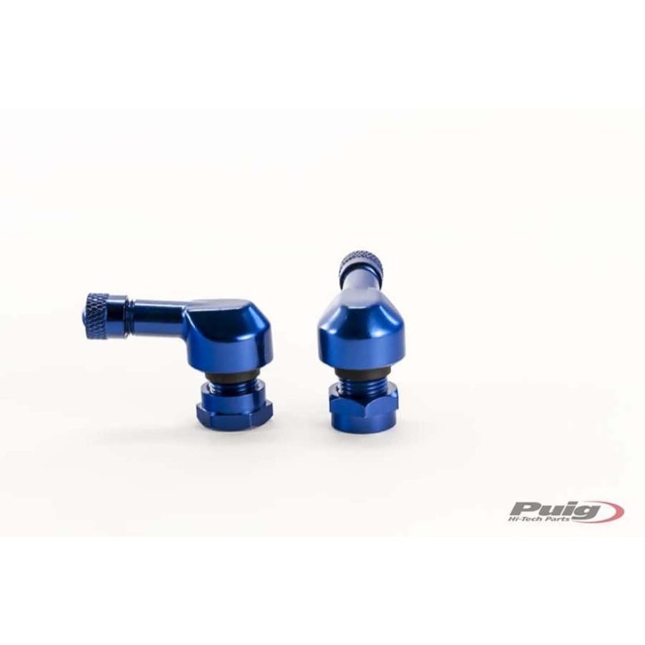 PUIG VALVES 90 degrEs POUR PNEUS TUBELESS COULEUR BLEU - DiamEtre : 11,3 mm - COD. 5591A