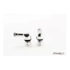 PUIG 90 GRADES VALVES FOR TUBELESS TIRES SILVER COLOR - Diameter: 11.3 mm - COD. 5591P