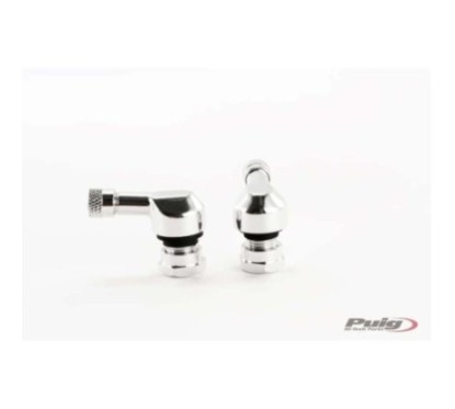 PUIG 90 GRADES VALVES FOR TUBELESS TIRES SILVER COLOR - Diameter: 11.3 mm - COD. 5591P