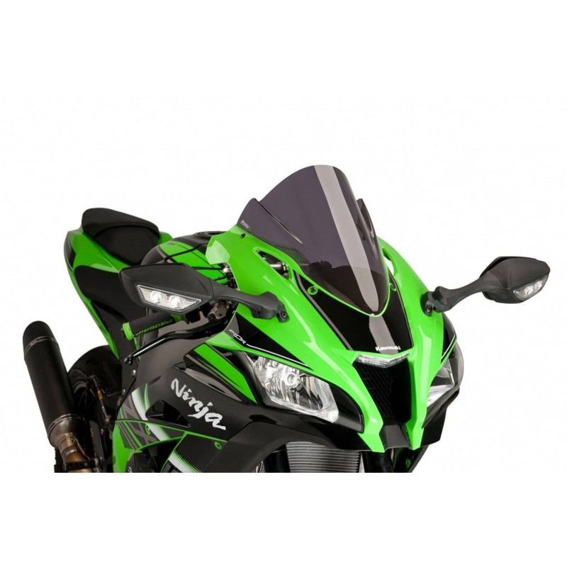 puig z racing windshield for kawasaki zx 10rr 17 20 dark smoke