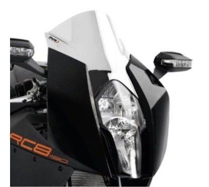 puig z racing windshield for ktm rc8 1190 r 08 15 clear