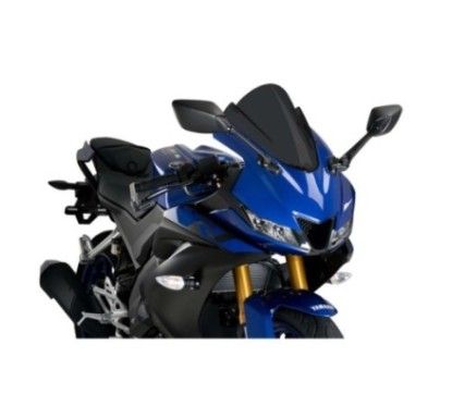 puig z racing windshield for yamaha yzf r125 19 22 dark smoke