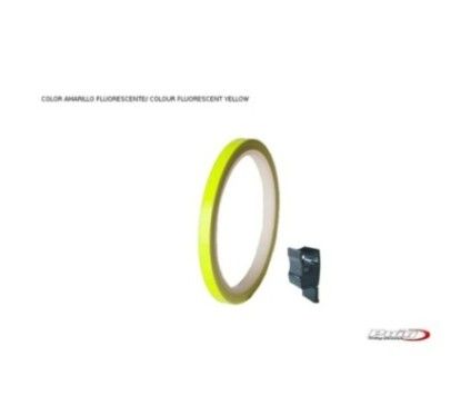 Puig Aufkleber Felgen gelber Streifen mit Applikator ein Kit verwendbar 2 Rader Grosse 7x6 mm Reifen 16 18 cod